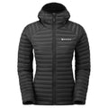 Black Montane Women's Anti-Freeze Lite Hooded Down Jacket Front