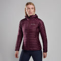 Saskatoon Berry Montane Women's Anti-Freeze Lite Hooded Down Jacket Model Front