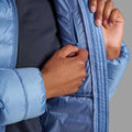 Cornflower Montane Women's Anti-Freeze Hooded Down Jacket Model 6