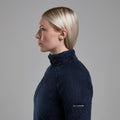 Eclipse Blue Montane Women's Caldus Fleece Jacket Model 4