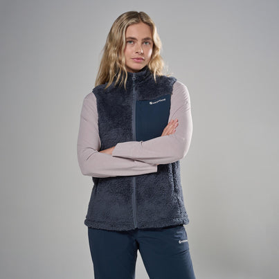 Dark Sky Montane Women's Caldus XT 2.0 Fleece Gilet Front FCXTVDAS
