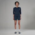 Eclipse Blue Montane Women's Dart Nano Long Sleeve T-Shirt Model 3