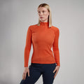 Tigerlily Montane Women's Dart Zip Neck T-Shirt Model Front