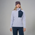 Lilac Haze Montane Women's Dura Hooded Fleece Jacket Model Front FDURHLIL