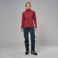 Dark Maple Montane Women's Dura XT Hooded Fleece Jacket Model 3 FDXTHDAM
