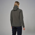 Moss Montane Women's Dura XT Hooded Fleece Jacket Model Back FDXTHMOS