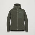 Moss Montane Women's Dura XT Hooded Fleece Jacket Front FDXTHMOS