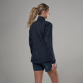 Eclipse Blue Montane Women's Featherlite Windproof Jacket Model Back