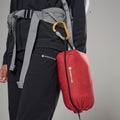 Adrenaline Red Montane Women's Glacium Hooded Down Jacket Model 9 FGLAHADR