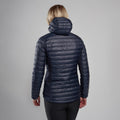 Eclipse Blue Montane Women's Icarus Lite Hooded Jacket Model Back