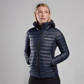 Eclipse Blue Montane Women's Icarus Lite Hooded Jacket Model 3