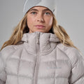 Oyster Montane Women's Icarus 3.0 Hooded Insulated Jacket Model 4 FIHOOOYS
