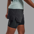 Black Montane Women's Jetstream 4" Trail Running Shorts Model 4