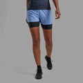 Cornflower Montane Women's Jetstream 4" Trail Running Shorts Model Front