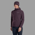 Mulberry Montane Women's Khamsin Hooded Softshell Jacket Model Front