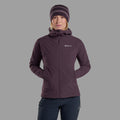 Mulberry Montane Women's Khamsin Hooded Softshell Jacket Model 3