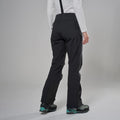 Black Montane Women's Mossa XT Softshell Pants Model Back FMXPRBLA