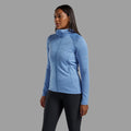 Cornflower Montane Women's Protium Lite Hooded Fleece Jacket Model Front