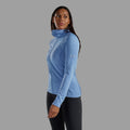 Cornflower Montane Women's Protium Lite Hooded Fleece Jacket Model Back
