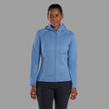 Cornflower Montane Women's Protium Hooded Fleece Jacket Model Front
