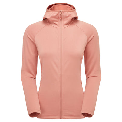 Pink Clay Montane Women's Protium Hooded Fleece Jacket Front FPRHOPCL