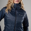 Eclipse Blue Montane Women's Prism Hooded Insulated Jacket Model 4 FPRJHECL