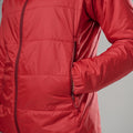 Hot Chilli Red Montane Women's Prism Hooded Insulated Jacket Model 5 FPRJHHOT
