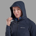 Eclipse Blue Montane Women's Tenacity Nano Hooded Softshell Jacket Model 4