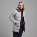 Oyster Montane Women's Tundra Hooded Down Jacket Model Back