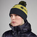 Eclipse Blue Montane Logo Cuffed Beanie Hat Model Front