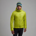 Citrus Spring Montane Men's Alpine 850 Nano Hooded Down Jacket Model Front