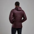 Dark Garnet Montane Men's Anti-Freeze Lite Hooded Down Jacket Model Back