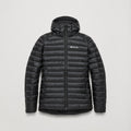 Black Montane Men's Anti-Freeze Hooded Down Jacket Front MAFZHBLA