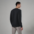 Black Montane Men's Alhena Long Sleeve Merino Blend T-Shirt Model Back