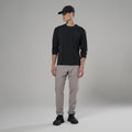 Black Montane Men's Alhena Long Sleeve Merino Blend T-Shirt Model 3