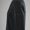 Black Montane Men's Alhena Long Sleeve Merino Blend T-Shirt Model 4