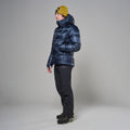 Eclipse Blue Montane Men's Apex 900 Hooded Down Jacket Model 3 MAP9HECL
