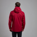 Acer Red Montane Men's Cetus Lite Waterproof Jacket Model Back