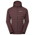 Dark Garnet Montane Men's Composite Hooded Down Jacket Front