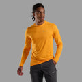 Nagami Orange Montane Men's Dart Lite Long Sleeve T-Shirt Model Front