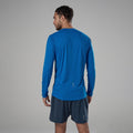 Neptune Blue Montane Men's Dart Nano Long Sleeve T-Shirt Model Back