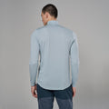 Frost Blue Montane Men's Dart Zip Neck T-Shirt Model Back MDRZIFRO