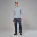 Frost Blue Montane Men's Dart Zip Neck T-Shirt Model 3 MDRZIFRO