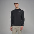 Black Montane Men's Dart XT Thermal Hoodie Model Front MDTXHBLA