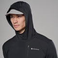 Black Montane Men's Dart XT Thermal Hoodie Model 2 MDTXHBLA
