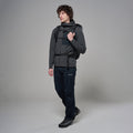 Midnight Grey Montane Men's Dura Hooded Fleece Jacket Model 3 MDURHMNG