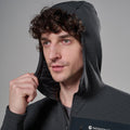 Midnight Grey Montane Men's Dura Hooded Fleece Jacket Model 7 MDURHMNG