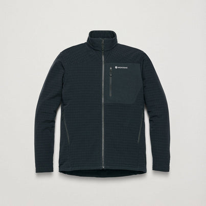 Black Montane Men's Dura Fleece Jacket Front MDURJBLA