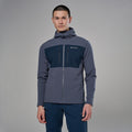 Dark Sky Montane Men's Dura XT Hooded Fleece Jacket Model Front MDXTHDAS