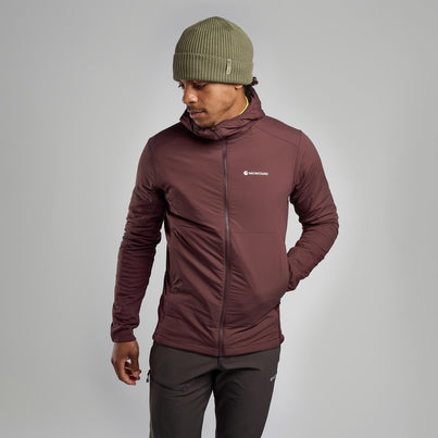 Dark Garnet Montane Men's Fireball Lite Insulated Hooded Jacket Front